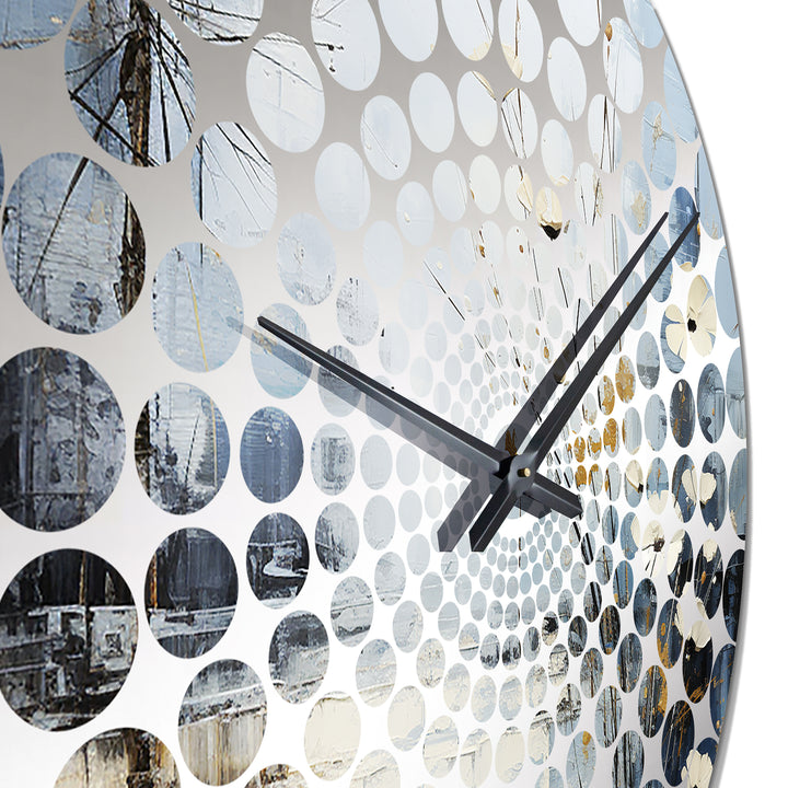 Minimalism Stormy Prairies Wonderland Reverie II - Landscapes Metal Wall Clock