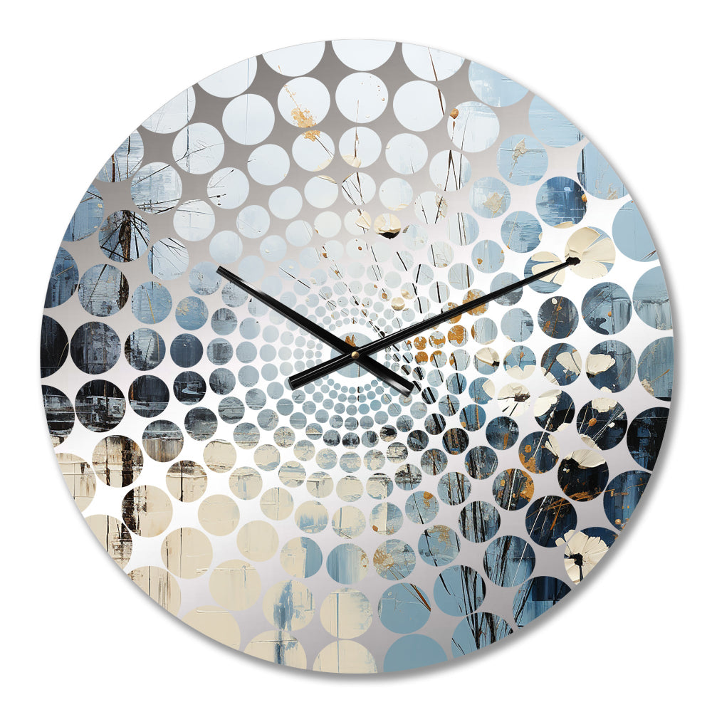 Minimalism Stormy Prairies Wonderland Reverie II - Landscapes Metal Wall Clock