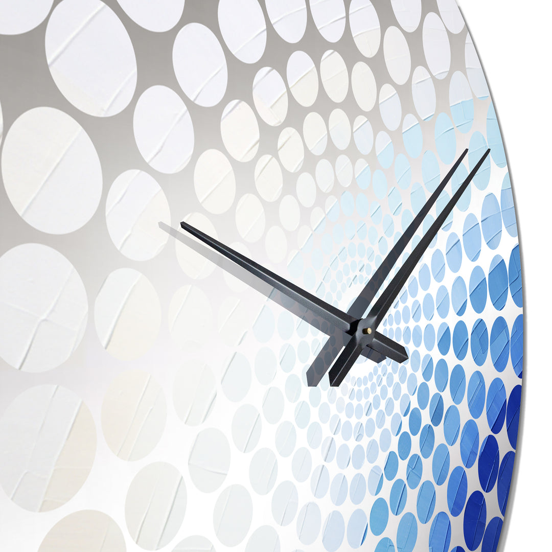 Blue And White Arc Of Simplicity - Landscapes Metal Wall Clock