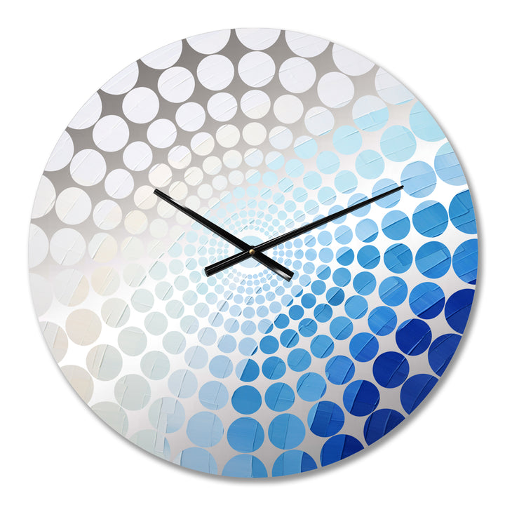 Blue And White Arc Of Simplicity - Landscapes Metal Wall Clock