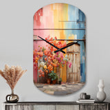 Rainbow Urban Door - Asymmetric Metal Wall Clock