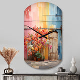 Rainbow Urban Door - Asymmetric Metal Wall Clock