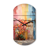 Rainbow Urban Door - Asymmetric Metal Wall Clock