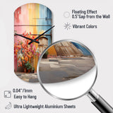 Rainbow Urban Door - Asymmetric Metal Wall Clock