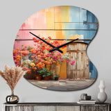 Rainbow Urban Door - Asymmetric Metal Wall Clock