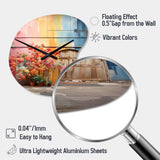 Rainbow Urban Door - Asymmetric Metal Wall Clock