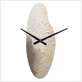 Graceful Minimalism Beige Muted Art - Asymmetric Metal Wall Clock