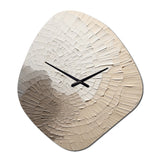 Graceful Minimalism Beige Muted Art - Asymmetric Metal Wall Clock