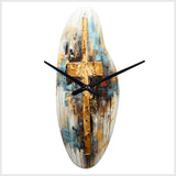 Divine Love Religious Cross III - Asymmetric Metal Wall Clock