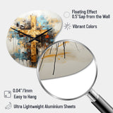 Divine Love Religious Cross III - Asymmetric Metal Wall Clock
