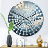 Black And White Mystic Moonlight Mountain River - Landscapes Metal Wall Clock