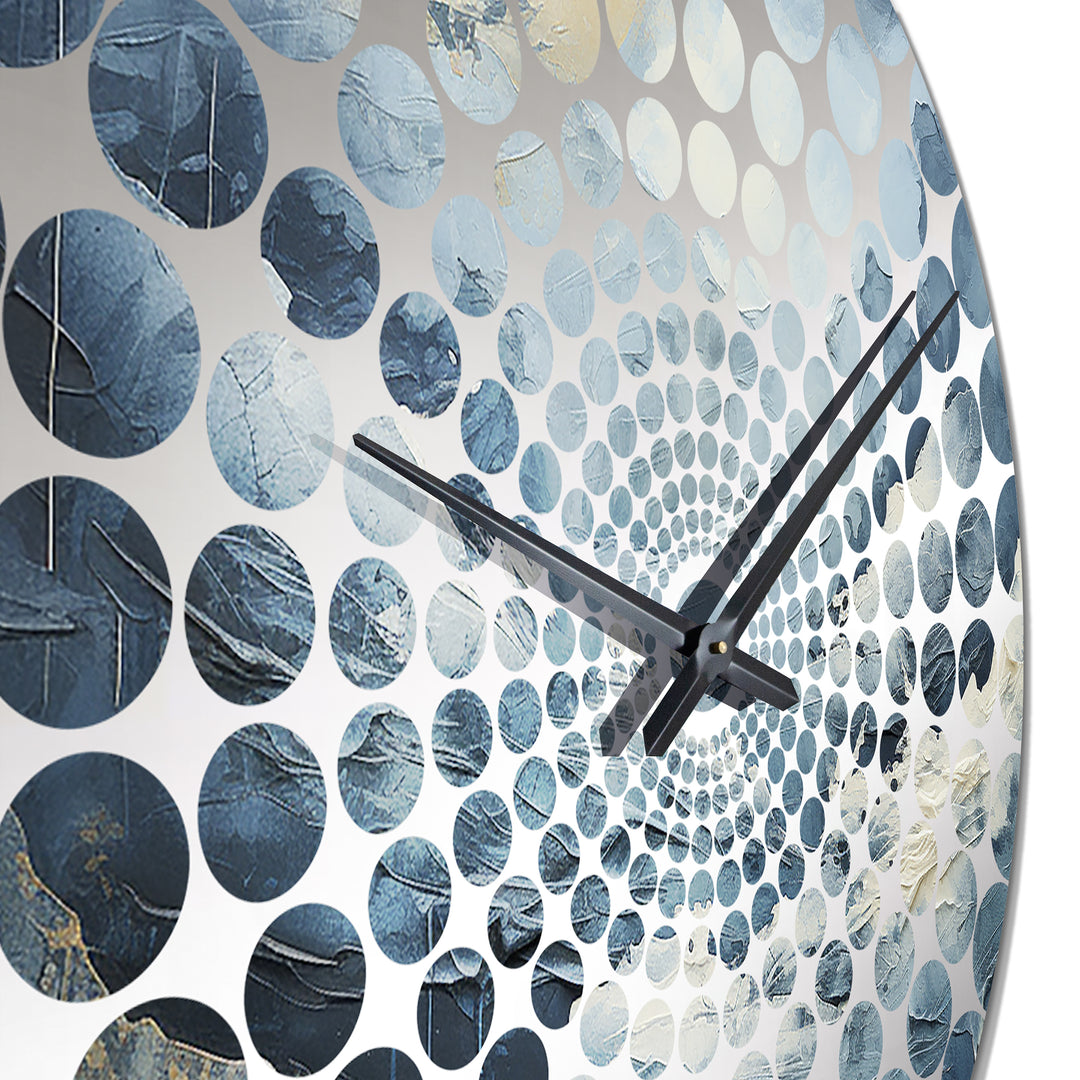 Black And White Mystic Moonlight Mountain River - Landscapes Metal Wall Clock