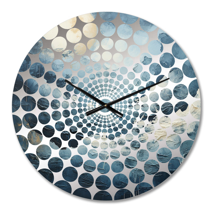 Black And White Mystic Moonlight Mountain River - Landscapes Metal Wall Clock