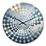Black And White Mystic Moonlight Mountain River - Landscapes Metal Wall Clock