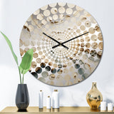 Beige Minimalism River Mountain Wonders - Landscapes Metal Wall Clock