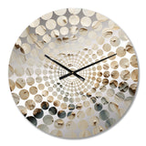 Beige Minimalism River Mountain Wonders - Landscapes Metal Wall Clock