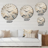 Beige Minimalism River Mountain Wonders - Landscapes Metal Wall Clock