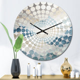 Minimalism Grey And Blue Mountain Breeze - Landscapes Metal Wall Clock