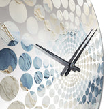 Minimalism Grey And Blue Mountain Breeze - Landscapes Metal Wall Clock