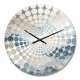 Minimalism Grey And Blue Mountain Breeze - Landscapes Metal Wall Clock