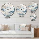 Minimalism Grey And Blue Mountain Breeze - Landscapes Metal Wall Clock