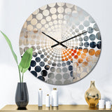 Abstract Black Beige Road Collage I - Abstract Metal Wall Clock