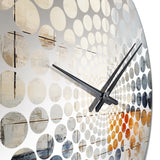 Abstract Black Beige Road Collage I - Abstract Metal Wall Clock