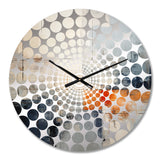 Abstract Black Beige Road Collage I - Abstract Metal Wall Clock