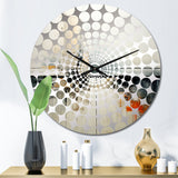 Abstract Black Beige Road Collage II - Abstract Metal Wall Clock
