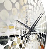 Abstract Black Beige Road Collage II - Abstract Metal Wall Clock