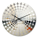 Abstract Black Beige Road Collage II - Abstract Metal Wall Clock
