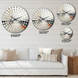 Abstract Black Beige Road Collage II - Abstract Metal Wall Clock
