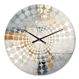 Abstract Beige Gold Road Collage - Abstract Metal Wall Clock