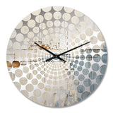 Abstract Blue Beige Road Collage - Abstract Metal Wall Clock