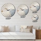 Abstract Blue Beige Road Collage - Abstract Metal Wall Clock