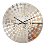 Abstract Beige Brown Road Collage - Abstract Metal Wall Clock
