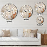 Abstract Beige Brown Road Collage - Abstract Metal Wall Clock