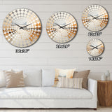Abstract Beige Brown Road Collage I - Abstract Metal Wall Clock