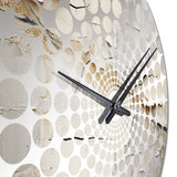 Abstract Beige Brown Road Collage II - Abstract Metal Wall Clock