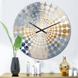 Beige And Gold Minimalism Scandinavian II - Landscapes Metal Wall Clock