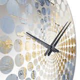 Beige And Gold Minimalism Scandinavian II - Landscapes Metal Wall Clock