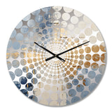 Beige And Gold Minimalism Scandinavian II - Landscapes Metal Wall Clock