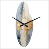 Beige And Gold Minimalism Scandinavian II - Asymmetric Metal Wall Clock