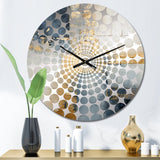 Blue And Gold Minimalism Scandinavian - Landscapes Metal Wall Clock