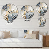 Blue And Gold Minimalism Scandinavian - Landscapes Metal Wall Clock