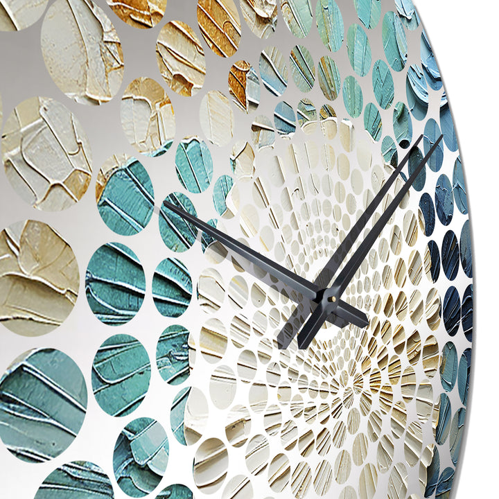 Coastal Mosaic Seacreatures - Animals Metal Wall Clock