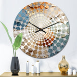Coastal Mosaic Seacreatures I - Animals Metal Wall Clock