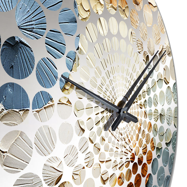 Coastal Mosaic Seacreatures I - Animals Metal Wall Clock