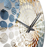 Coastal Mosaic Seacreatures I - Animals Metal Wall Clock