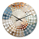 Coastal Mosaic Seacreatures I - Animals Metal Wall Clock